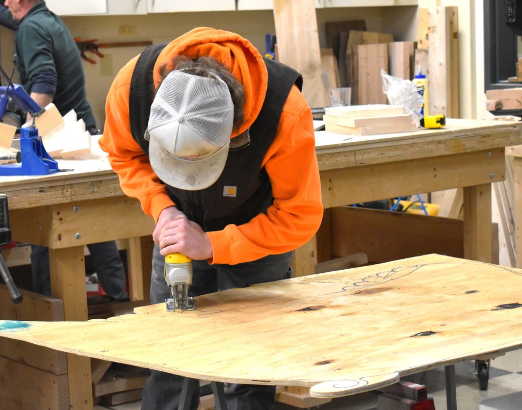 student in technology class