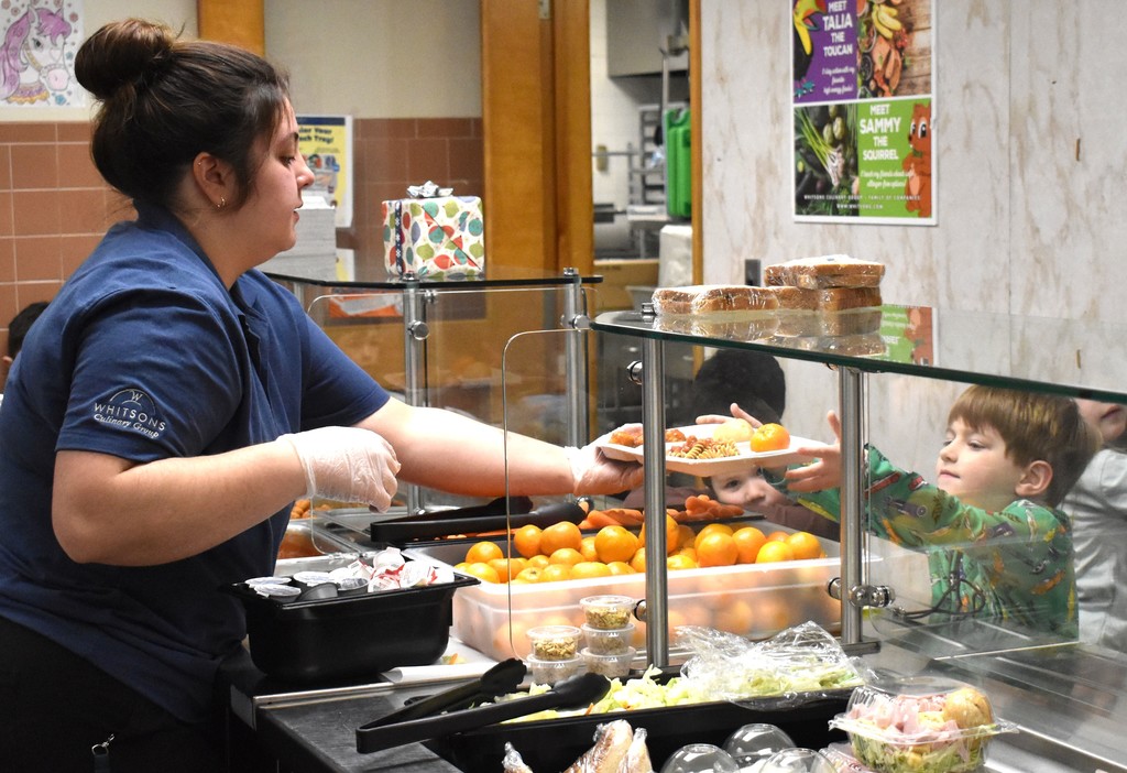students in cafeteria