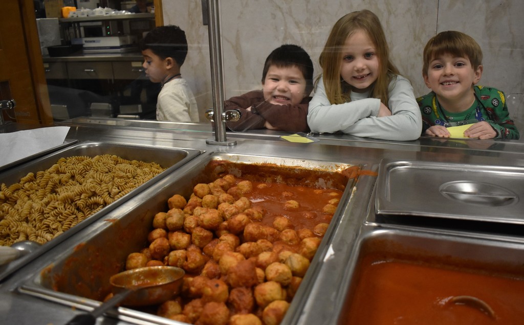 students in cafeteria