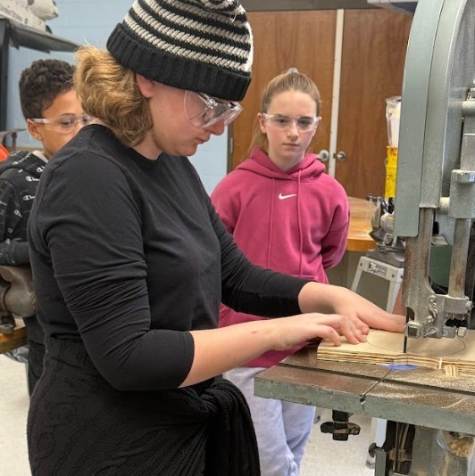 student in tech class