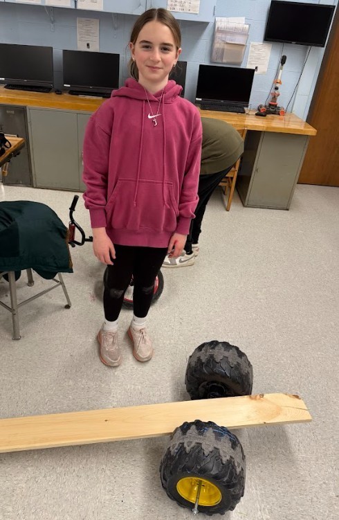 student in technology class