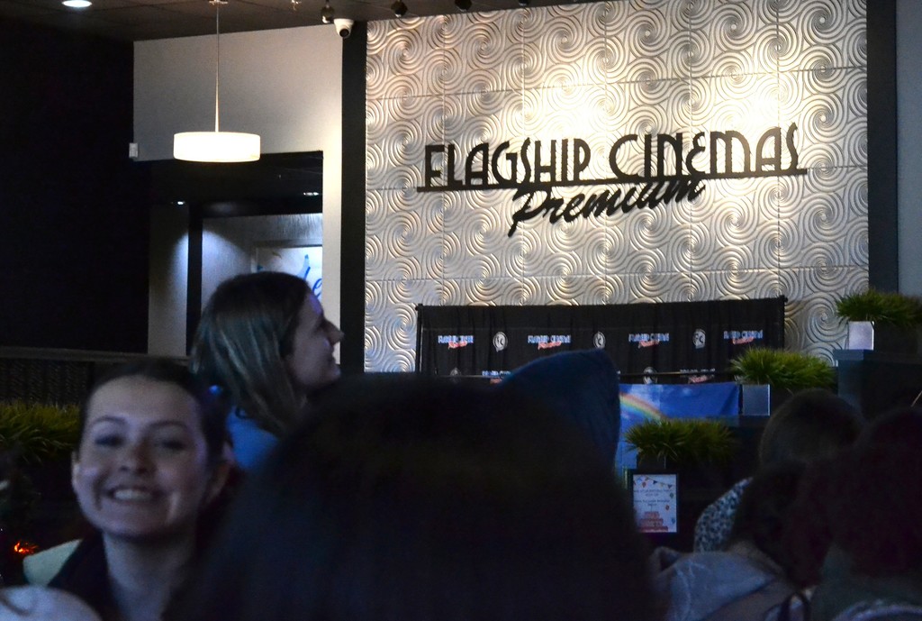 students at movie theater