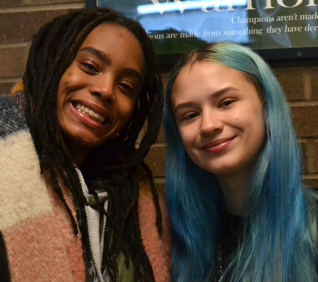 students at movie theater