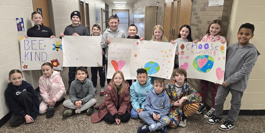students with posters