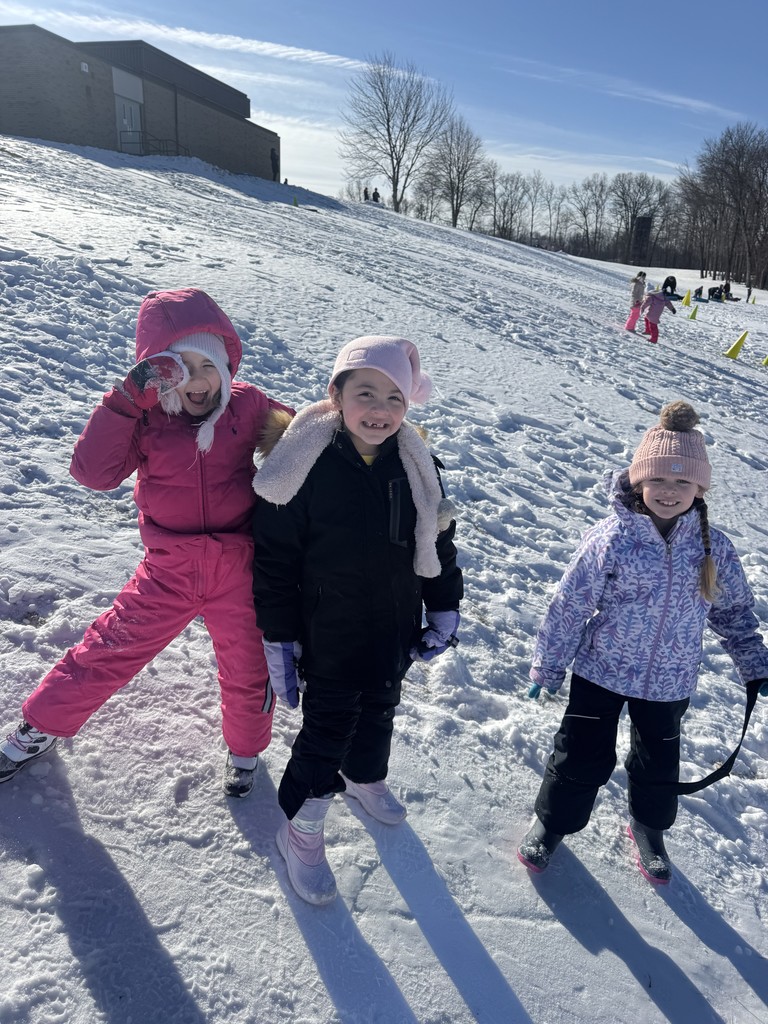 snow tubing students