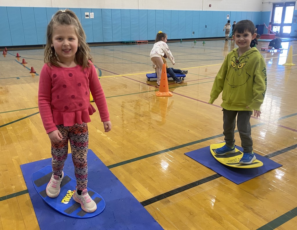students in PE class