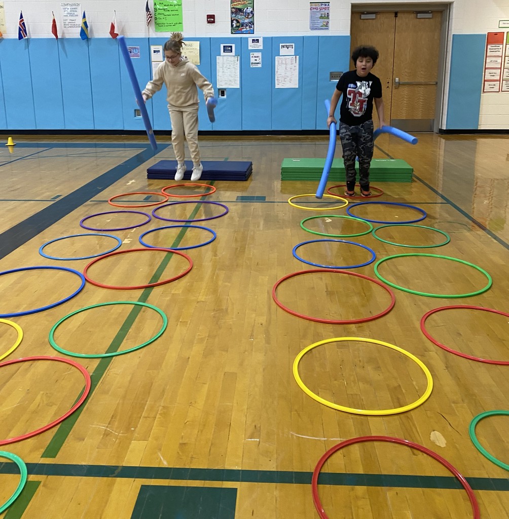students in PE class