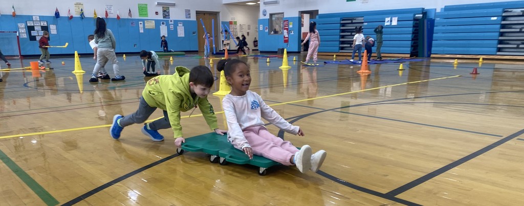 students in PE class