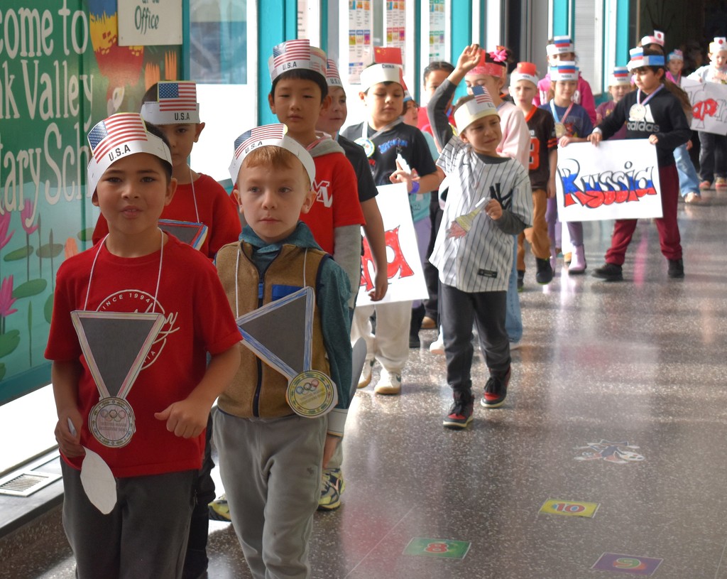 students in parade
