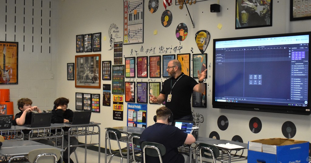 teacher with students