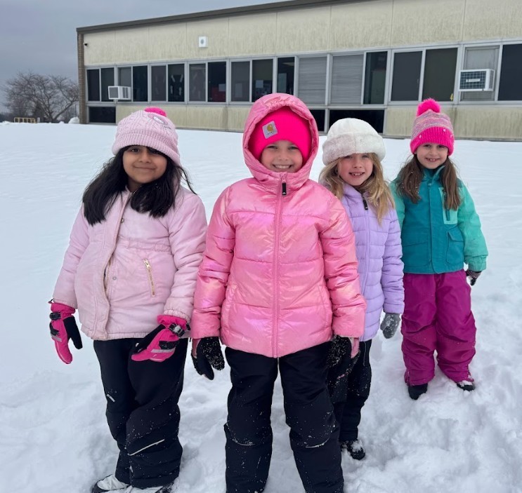 snow tubing students