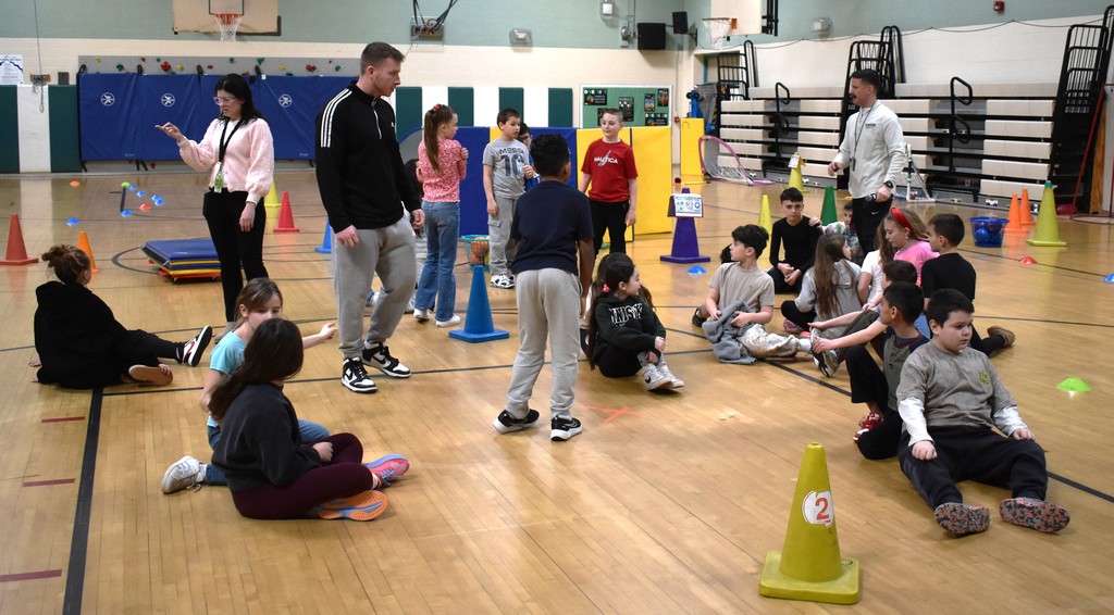 students in PE class