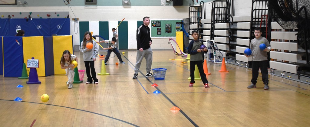 students in PE class