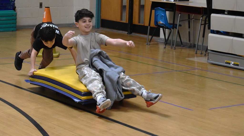 students in PE class