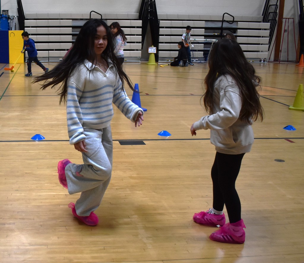 students in PE class