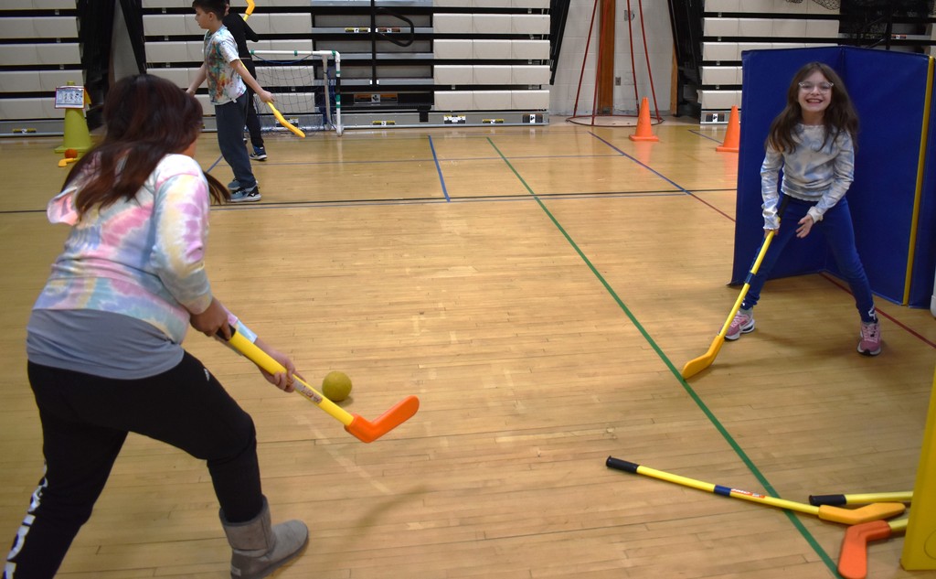 students in PE class