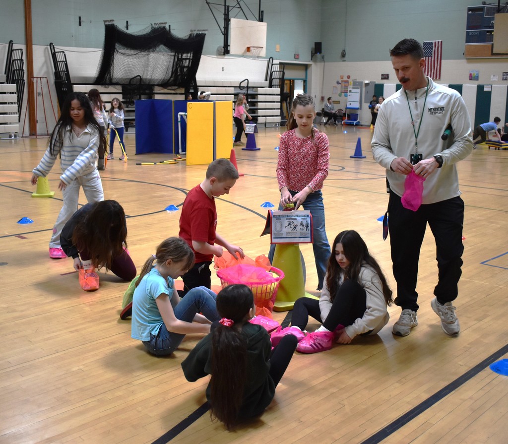 students in PE class