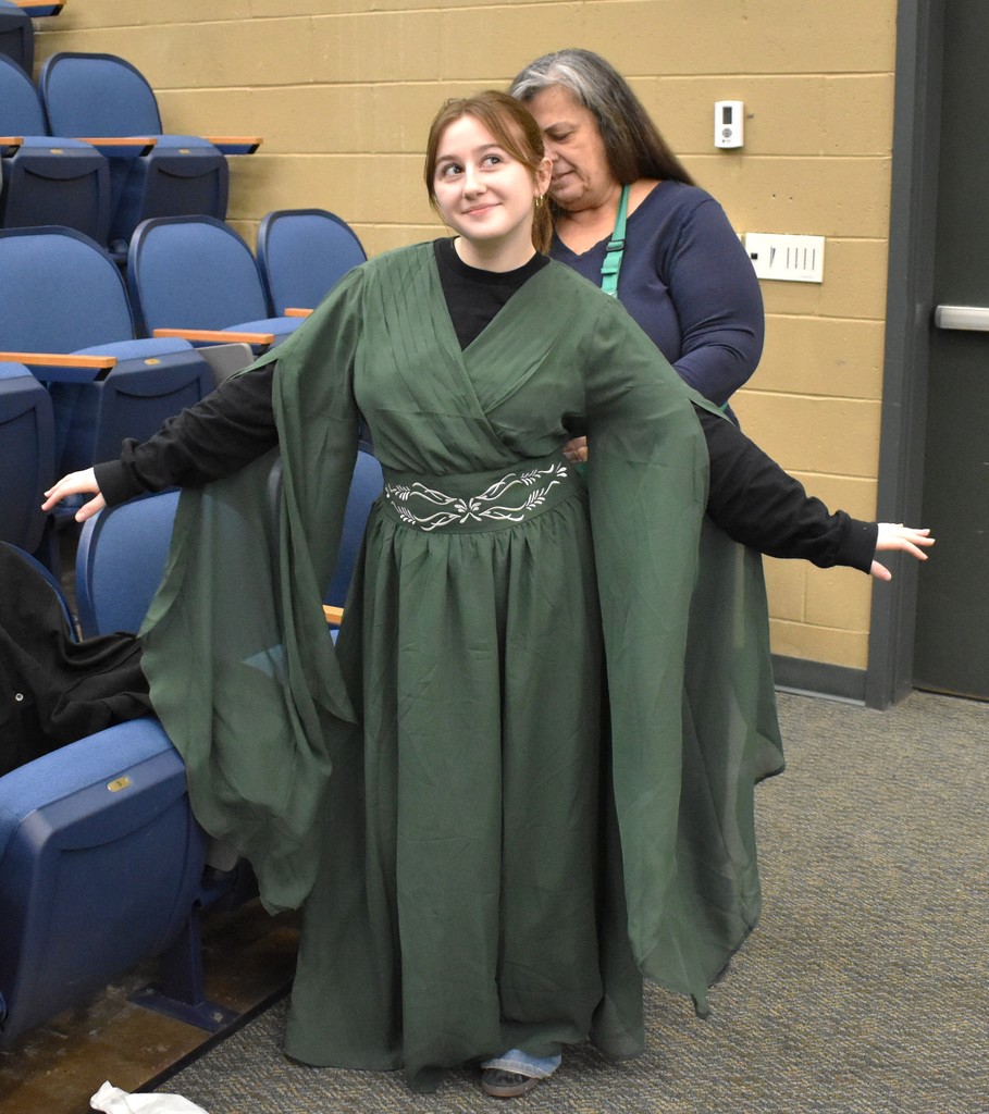 students at rehearsal