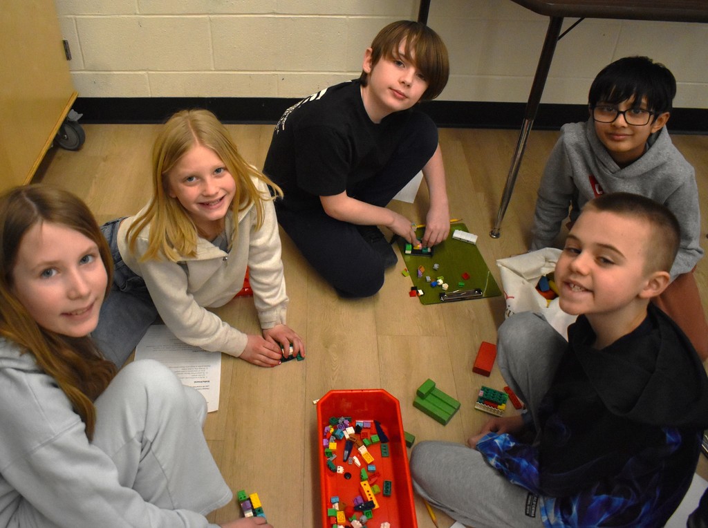 students in science class