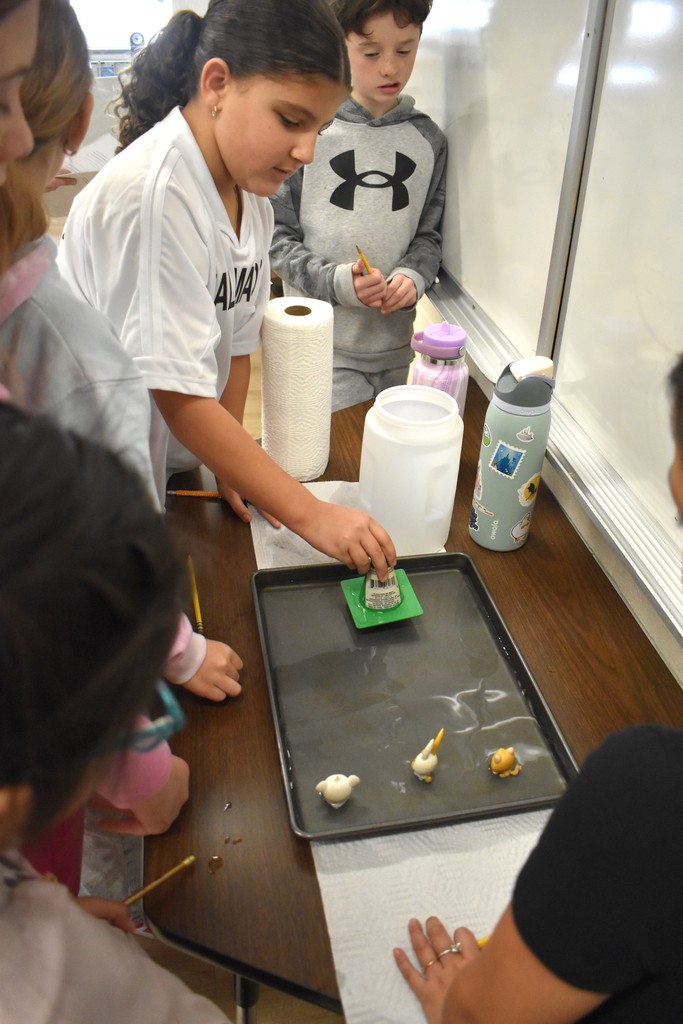 student in science class