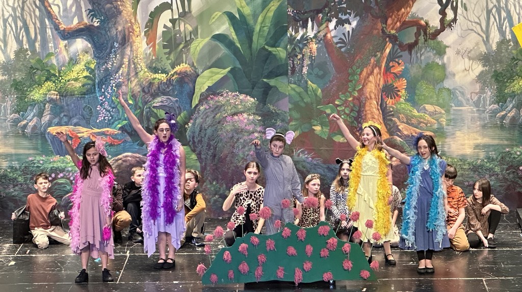 students at rehearsal