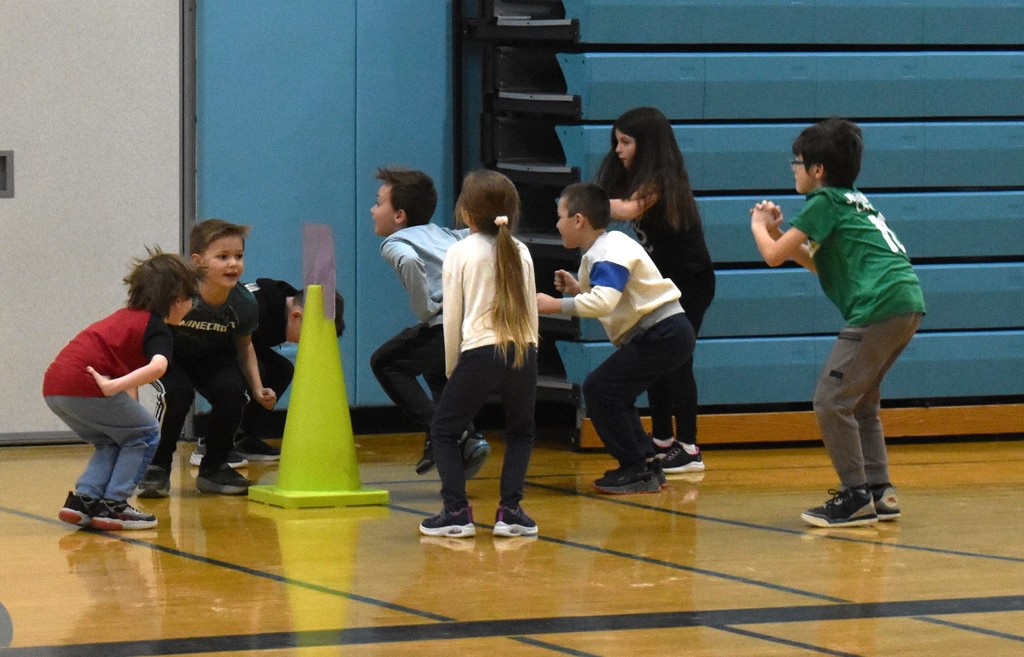 students in PE class