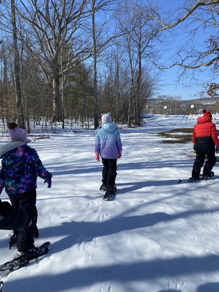 students in snow