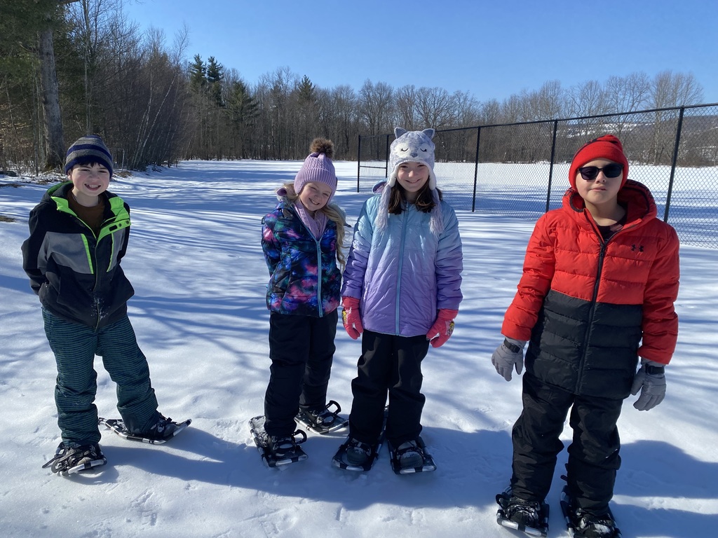 students in snow