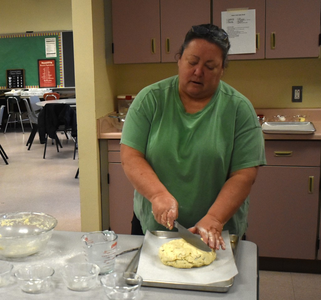 teacher baking bread