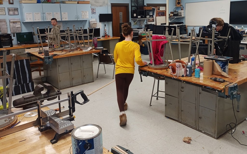 student in tech class