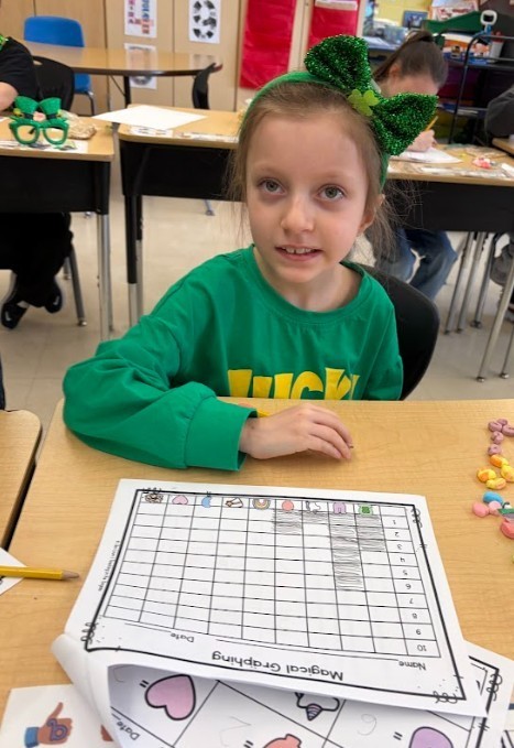 student with math work