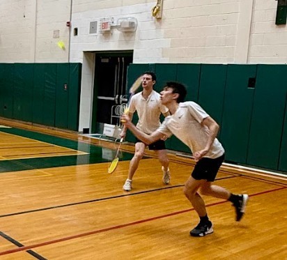 students at badminton tournament
