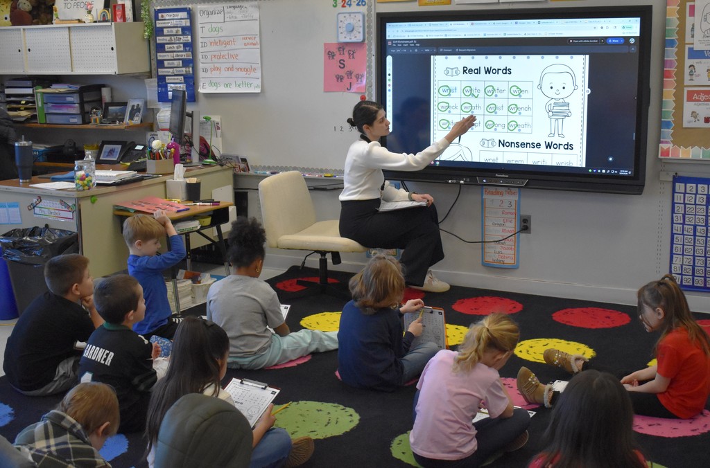 teacher with students in class