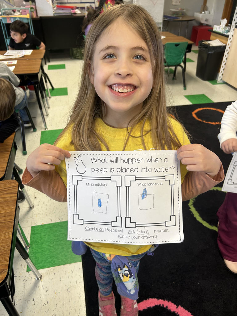 student with PEEPS paper