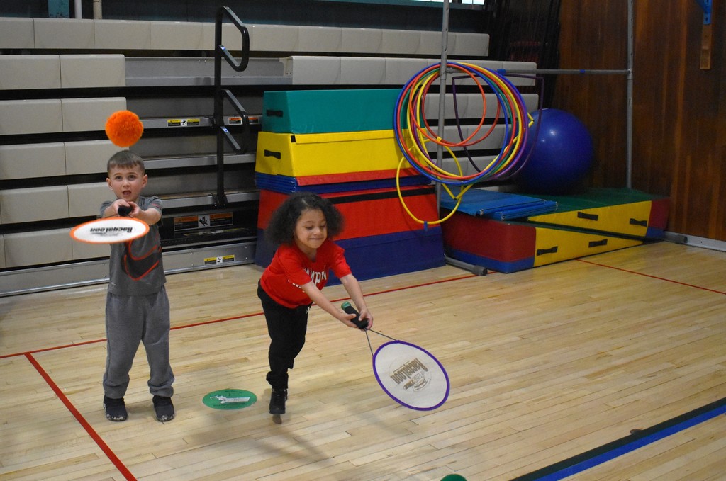 students in physical education class