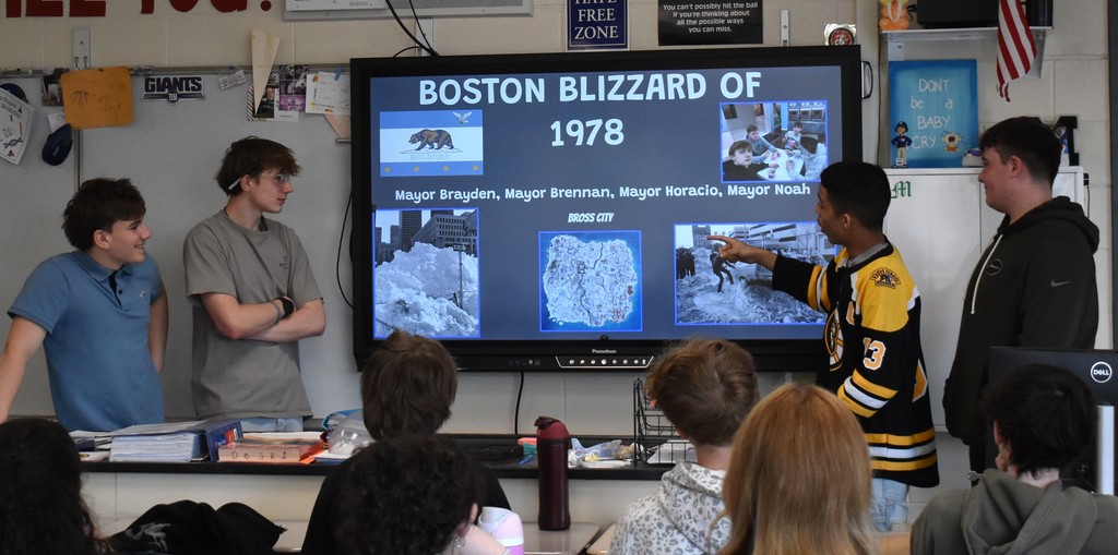 students in science class