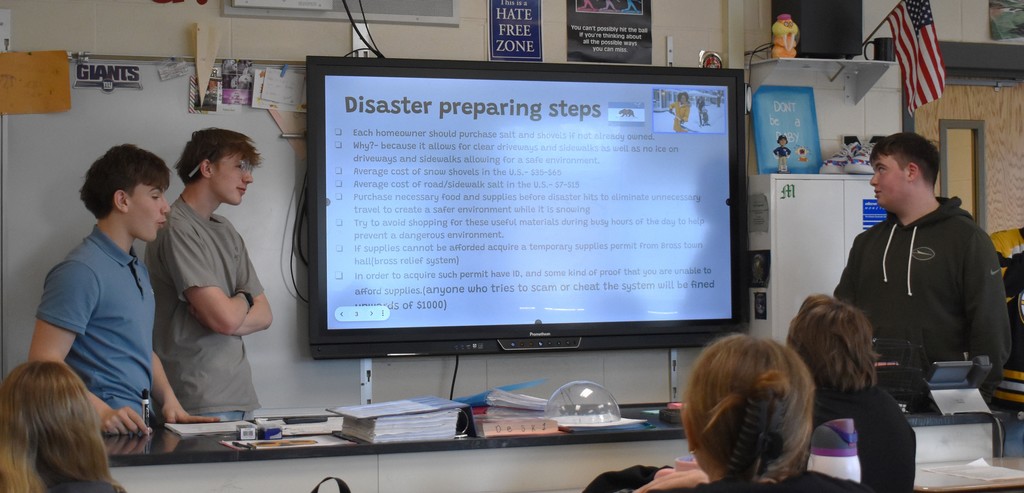 students in science class