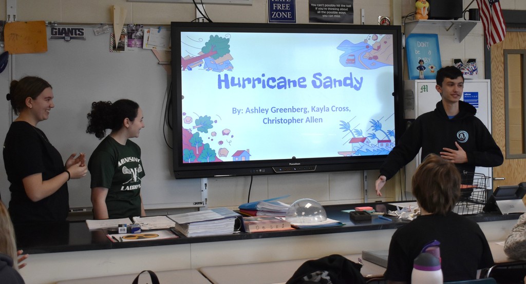 students in science class