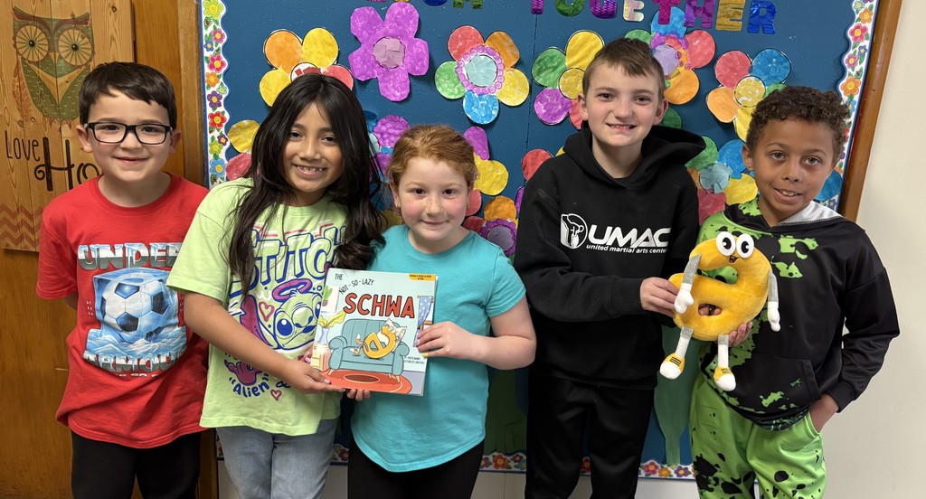 students with artwork