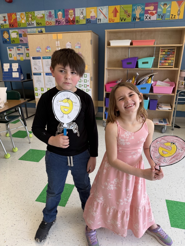 students with artwork