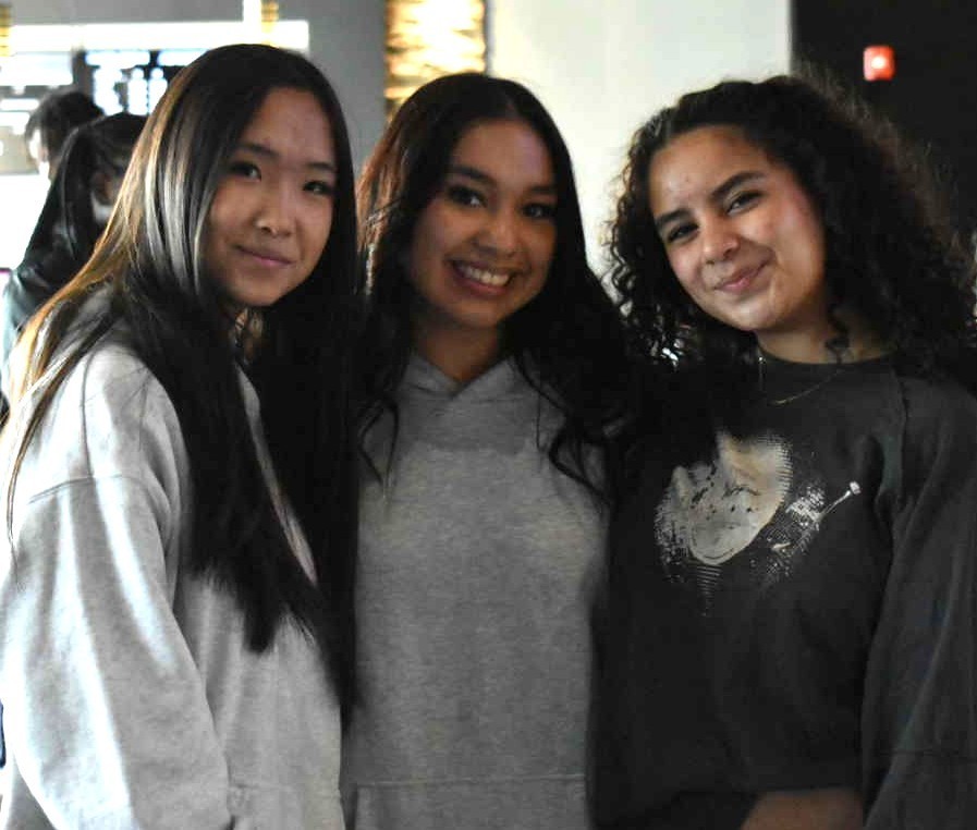 students at the movie