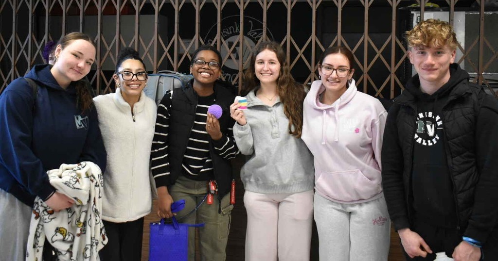 students at the movies