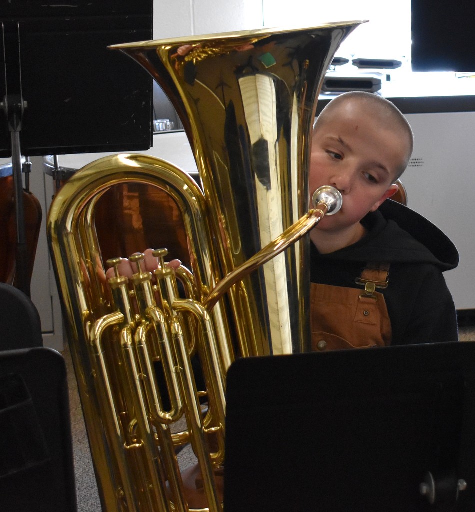 music students at work