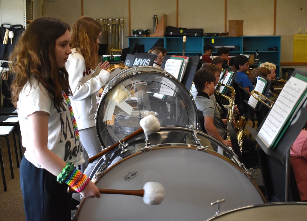 music students at work