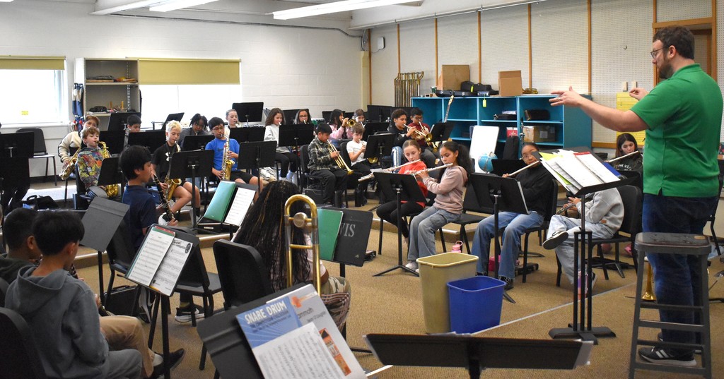 music students at work