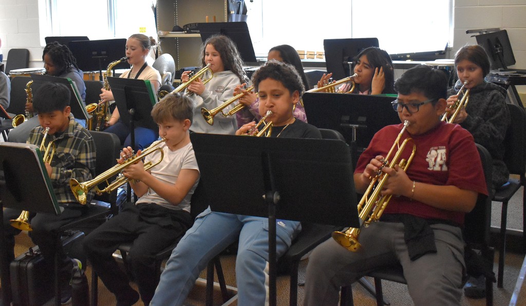 music students at work