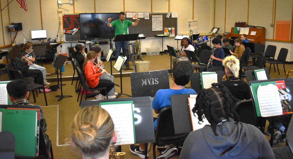music students at work