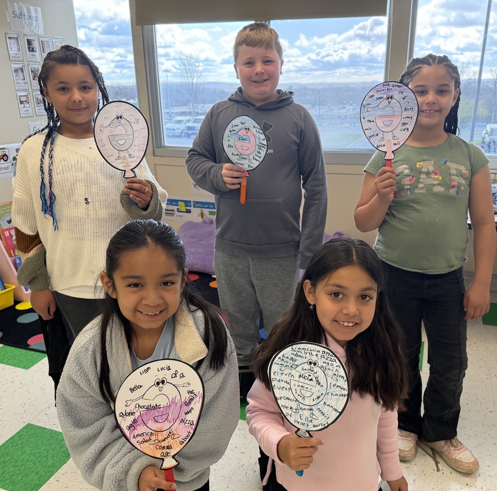 students with artwork