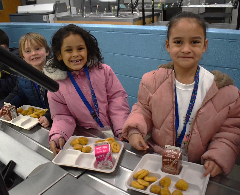 students in cafeteria