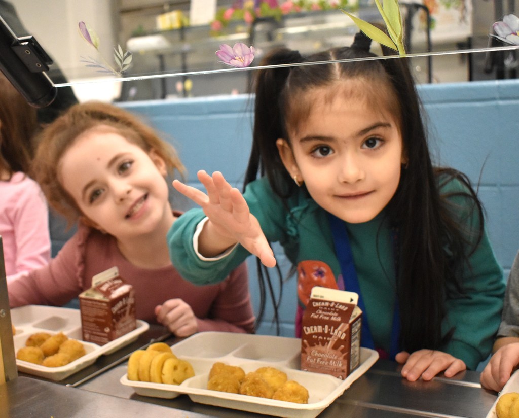 students in cafeteria